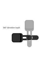 MF PRODUCT MFB107 Izgara Girişli 360 Derece Dönen Başlıklı Araç İçi Manyetik Telefon Tutucu Siyah