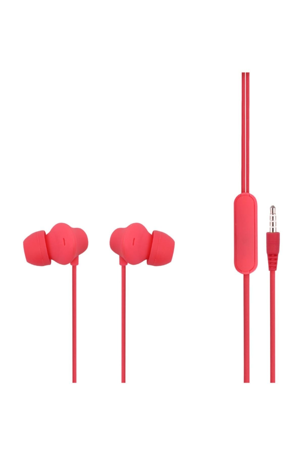 MF PRODUCT Acoustic 0088 Mikrofonlu Kablolu Kulak I?çi Kulaklık Kırmızı